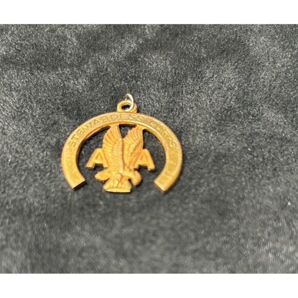 Gold Filled Stewardess Corps American Airlines Retro Charm/Pendant - Picture 4 of 7